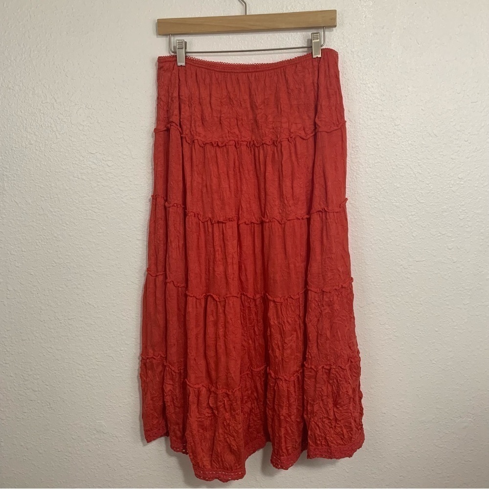 Personal Identity Boho Ombre Crochet Hem Skirt Size M - Picture 3 of 5